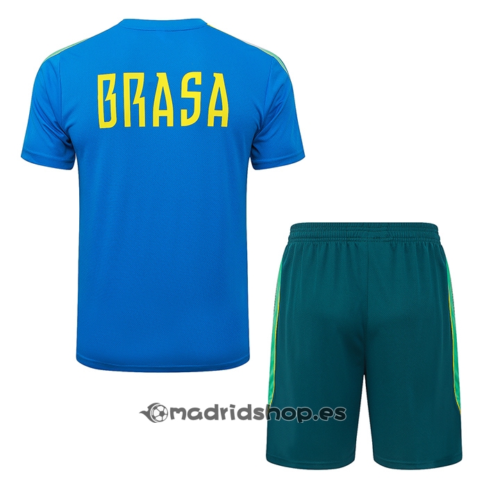 Chandal del Brasil Manga Corta 26-27 Azul - Pantalon Corto